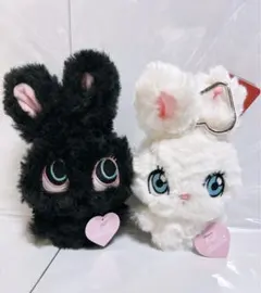 foxy illustrations カラビナつきぬいぐるみがまぐちポーチ　2種