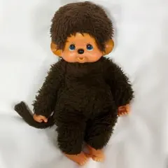 レア レトロ モンチッチ Monchhichi ぬいぐるみ 赤いスタイ付き - メルカリ