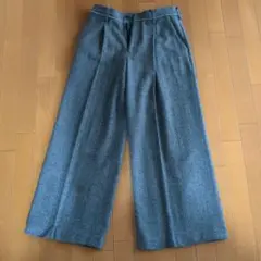 ヨウジヤマモトヘリンボーン柄 グレー ワイドパンツ