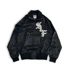 レア 90s【DESCENTE】ヴィンテージ 刺繍 ナイロンスタジャン サテン