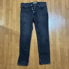 ZARA ボタンフライ ブラックデニムパンツ EUR 40