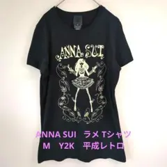 90's/USA製　ANNA SUI ラメ Tシャツ M　Y2K　平成レトロのサムネイル