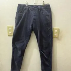 ネイビー コーデュロイ カジュアルパンツ