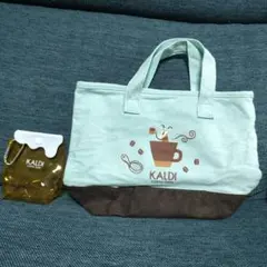 KALDI COFFEE FARM トートバッグ ミニポーチ２点セットのサムネイル