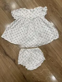 プチバトー　花柄ワンピース　ブルマセット