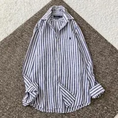 極美品✨近年✨ポロラルフローレン シャツ リネン100 麻 大きいサイズ 2XL