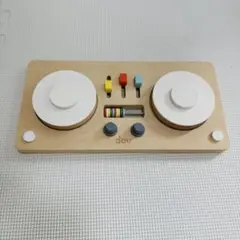 木製おもちゃ　ターンテーブル　DJ 楽器　音楽　知育　知育玩具　北欧　おしゃれ