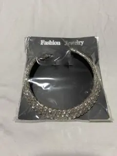 シルバー クリスタル装飾 ネックレス