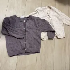 テータテート　ケーブル編みカーディガン 80