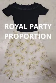 ROYAL PARTY+PROPORTION イエローフラワープリント