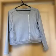 BACK NUMBER /グレー /ノーカラージャケット M