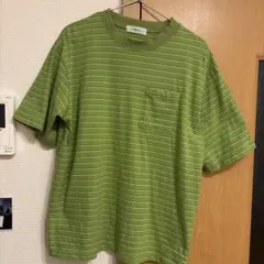 PAR ICI ボーダー オーバーサイズTシャツ グリーンのサムネイル