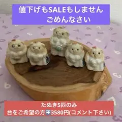 信楽焼　色白の極小　女の子　たぬき5匹　希少(次回、出店は無理❣️) 縁起物