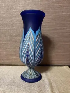 岩田久利 緑松 花瓶 高さ22cm フラワーベース 花器 外箱付き 札幌市 平岸店 ガラス飾り壺 岩田久利 硝子 壺 花瓶 花器 インテリア オブジェ 置物