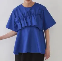 OPAQUE.CLIP フリルデザインぺプラムブラウス　サイズL