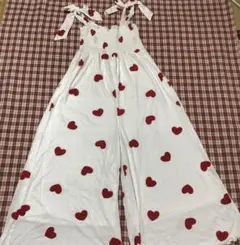 ◆ジェラピケ◆ルームウェア◆可愛いハート柄◆オールインワン