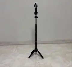 スマホ用三脚 黒 自撮り棒