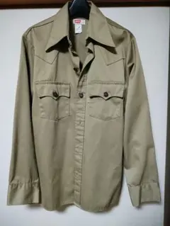 希少 美品　Levi's 70s シャツ　ベージュ系
