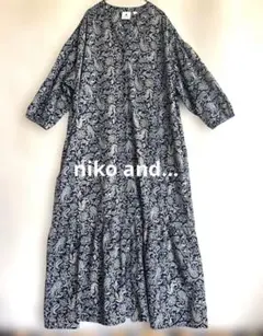 【niko and…】ペイズリー柄　ロングワンピース　ゆったり　L 397