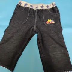 クマ刺繍付きダークデニムパンツ 100cmのサムネイル
