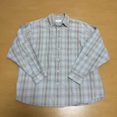 BEAMS ビームス ネルシャツ チェック グレー ベージュ Mのサムネイル