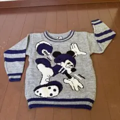 ミッキーマウス 幼児用セーター グレー ネイビー