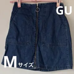 【最終値下げ】ダークブルーデニムMサイズミニスカート　GU