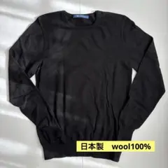 trenta otto クルーネックセーター ブラック ニット メンズ 薄手