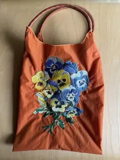 Ball & Chain × TOLIGHT エコバッグ パンジー刺繍のサムネイル