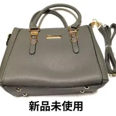 グレー ショルダーバッグ 合成皮革