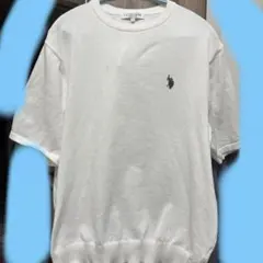 U.S POLO ASSN 半袖ニット　白　Lサイズ