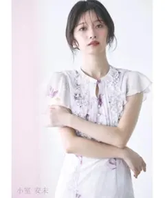 ウエストリボン付きフリル＆パール装飾フラワープリントワンピース toccoトッコ