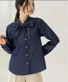 美品】ダンガリービックカラーブラウス バンヤードストーム - メルカリ