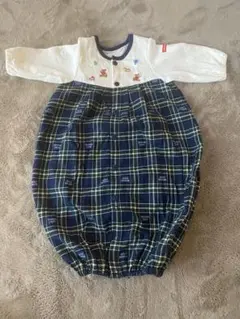 ミキハウス チェック柄ロンパース サイズ(50-70)