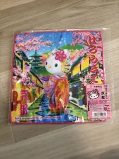 ご当地キティ ハンカチ プチタオル レア レトロ Hello Kitty 花魁