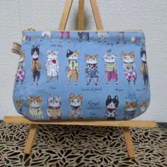 猫柄　ポーチ　ハンドメイド