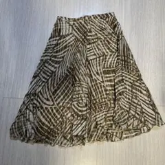 レディース プリーツ フレア スカート ウエスト61cm