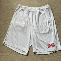 フェデラー着用モデル UNIQLO ドライショートパンツ ホワイト Mサイズのサムネイル