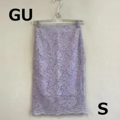 最終　C0731A12【GU】花柄総レースタイトスカート