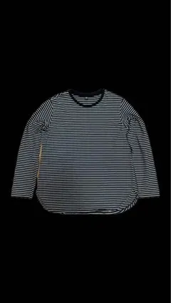 00s Y2K archive grunge 短丈ボーダーロ ンT Lのサムネイル