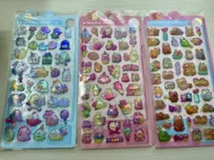 ぷっくりシール　3枚セット