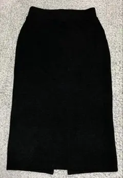 Bershka ブラック ニット タイトスカート スリット入り