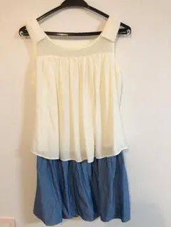 美品 INGI 肩リボンミニワンピース