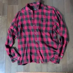 Piko 赤黒チェック ネルシャツ Lサイズ