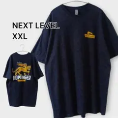 NEXT LEVEL／豹ロゴTシャツ／XXL／ブラック／古着