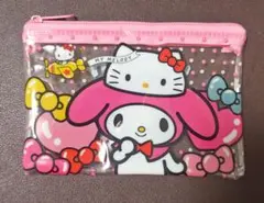 ★HELLO KITTY 50周年★マイメロ × ハローキティ★フラットポーチ★
