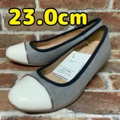 アキレス ALLDAY Walk ホワイト ネイビー パンプス 23.0cmのサムネイル