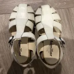 familiar サンダル 21cm ネイビー/ホワイト 箱付き familiar サンダル 21cm ネイビー/ホワイト 箱付き familiar サンダル