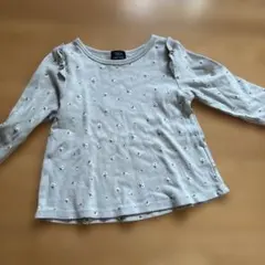 petit main オーガニックコットン 花柄 長袖カットソー　110