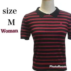 forever 21  ボーダー柄 カットソー ポロシャツ M 未使用に近い